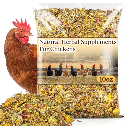 MAQIHAN Chicken Nesting Herbs - 10oz Dried Herbs & Flowers Mix for Coop Bedding, Natural Chicken Treats to Support Egg Laying, Feather Quality & Hen Wellness, Vacuum Sealed