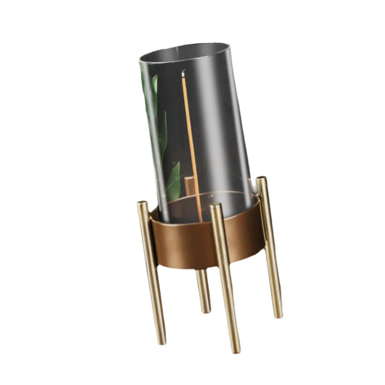 Tsophreniq Incenses Holder with Removable Glass Ashes Catcher Modern Incenses Stick Burners with Metal Clip for Meditations Room Stick Burners