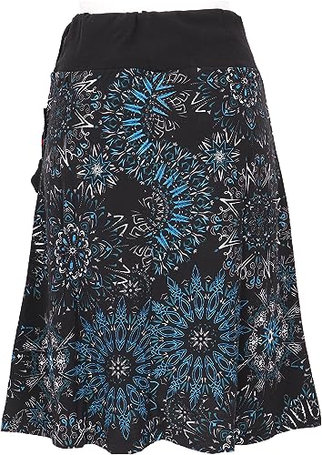 GURU-SHOP, Gonna al Ginocchio Ricamata, Boho Chic