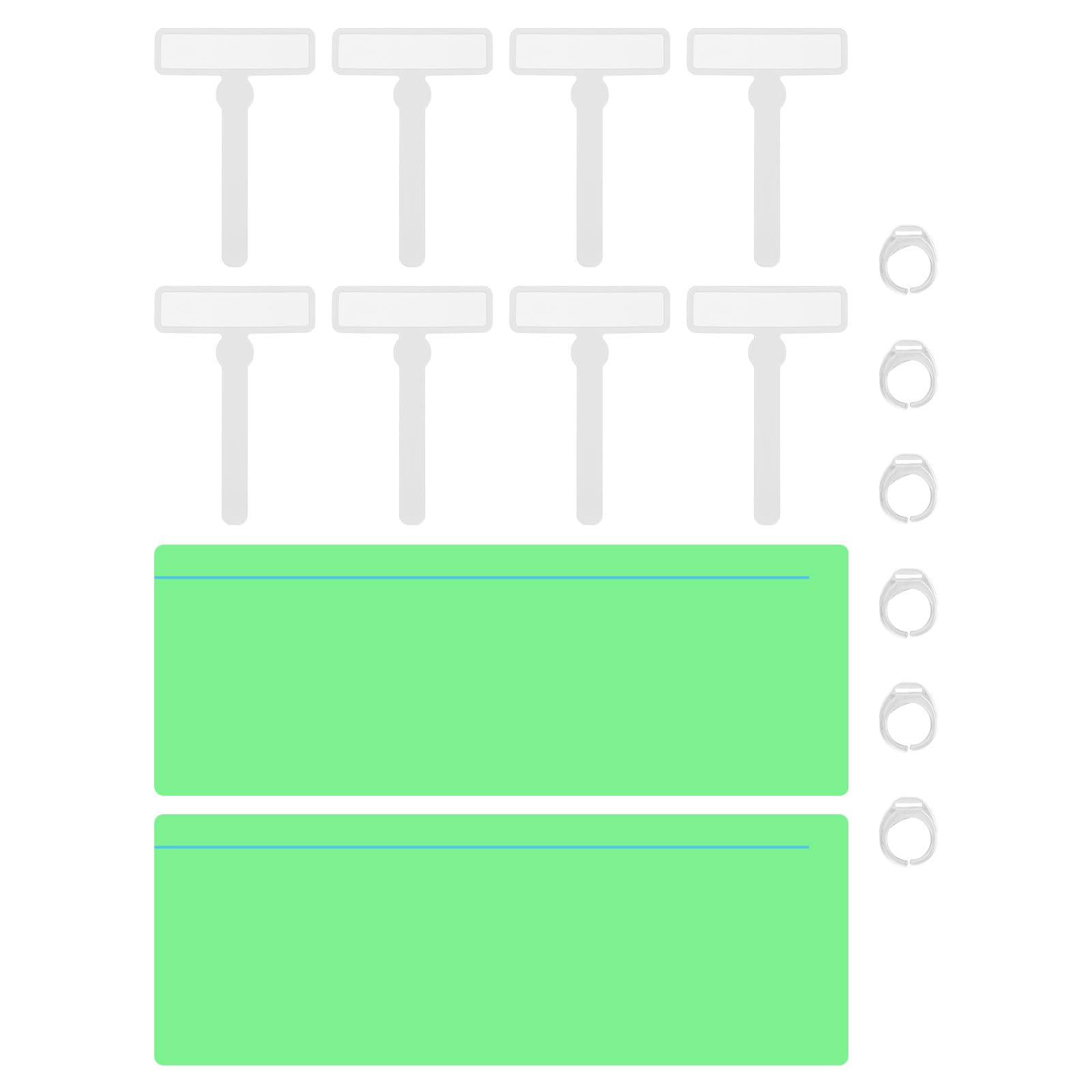 PATIKIL 10Pcs Guided Reading Strips Colorful Text Overlays Reading Bookmark with Finger Rings for Children Classroom Teacher Grey/Green