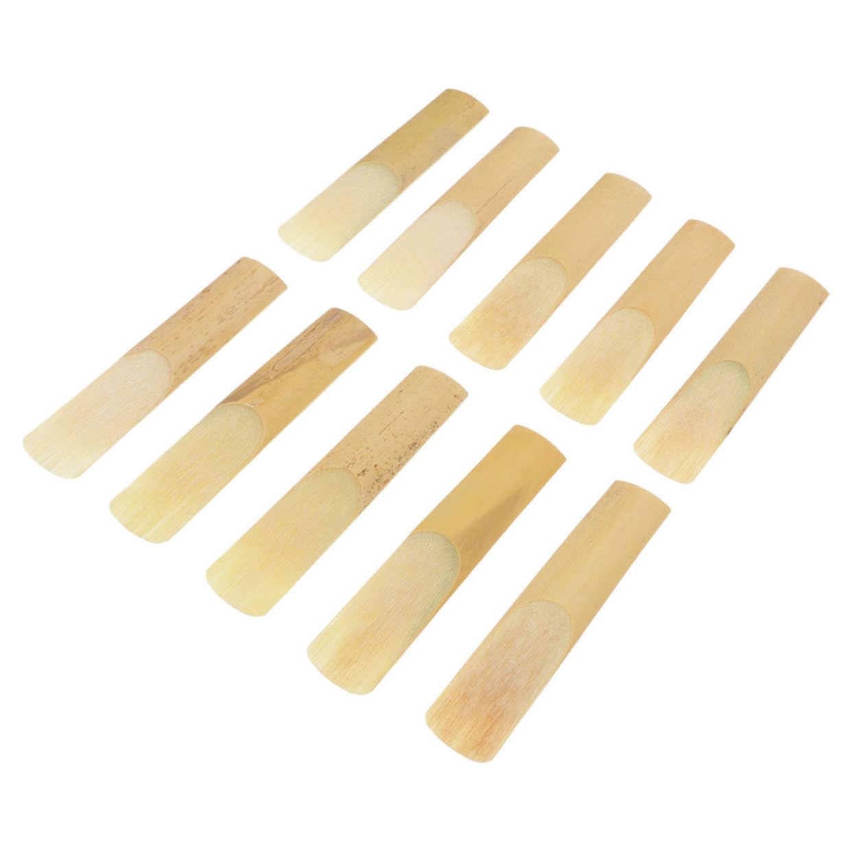 BESTonZON 80 Piezas caña de saxofón cañas de saxofón de repuesto reemplazo de cañas de saxo de saxofón partes de instrumentos accesorios para saxofón cañas de saxo 2.5 Junco Yellow
