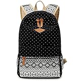 5 ALL Damen Herren Neu Fashion Ethnischen Stil Blumendruck-Art Canvas Rucksack Schulrucksack...