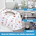 Potty Shields Toilet Seat Covers Disposable (20 Pack, Sports) - XL Waterproof Toilet Cover for Toddlers, Kids & Adults - Portable & Individually Wrapped for Travel, Potty Training & Public Restrooms