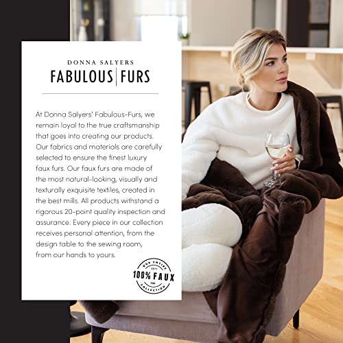 Fabulous-Furs Donna Salyers Couture Mink Faux-Fur Throw Blanket, Soft Blanket, 60X72 In, Graphite #TOP5