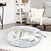 Arquiel Cat Bed Round, Ultra Soft Washable Small Dog Couch Bolster, Anti-Slip Sleeping Mat for Kitten and Puppy(20×20inch, Grey)