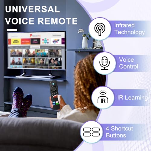 Image of Replacement Remote for Amazon Fire Series, TV Stick (HD, 4K, 4K Max, Lite), for Stick (2nd Gen /3rd Gen), Fire TV Cube and Omni, Insignia, Toshiba, Pioneer Smart TVs with Voice Control