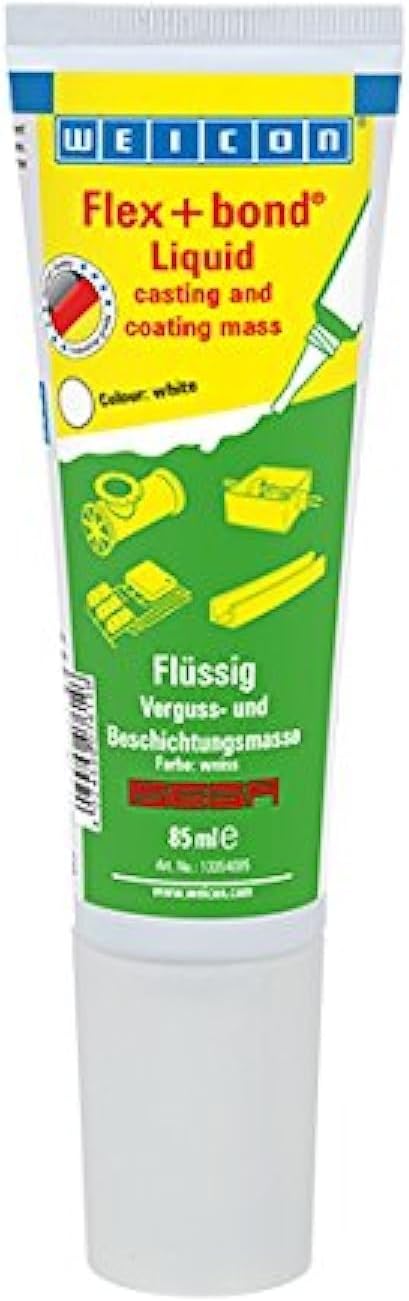 WEICON Flex+Bond Liquid | 85 ml | white | 1-K MS-Polymer, self-levelling mass for casting and coating works, Sealing Compound Assembly Adhesive