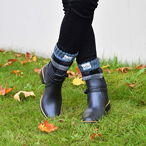 image for Pudus Women's Warm Short Boot Socks (W 6-10), Fleece-Lined Crew-Length