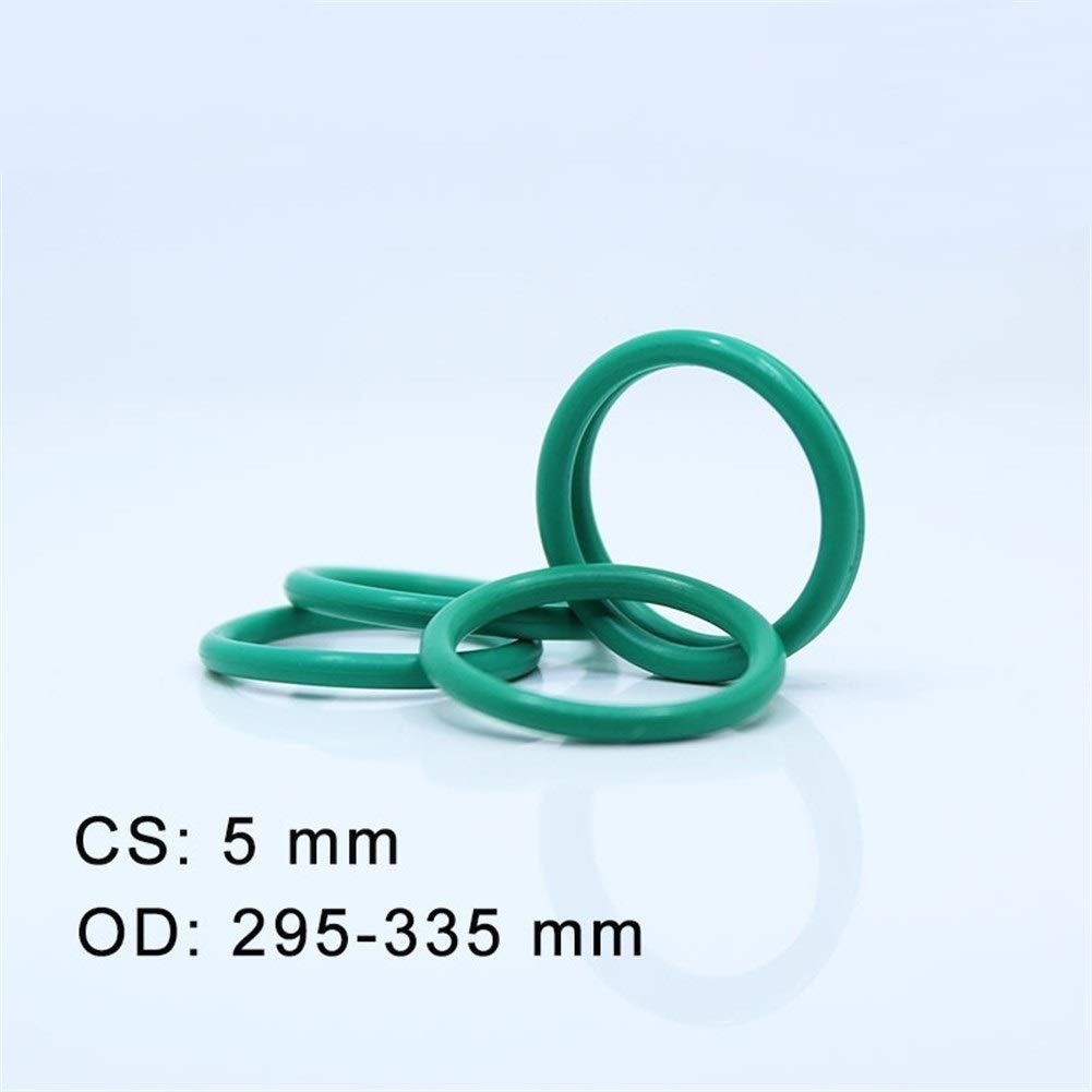 O-Ringe CS5mm 5Pcs FKM Gummi O Ring OD 295/300/305/310/315/320/325/330 / 335x5mm ORing Fluorine Dichtung Öldichtung Grün ORing JIYAMI'EN EL (Size : OD305x5mm)