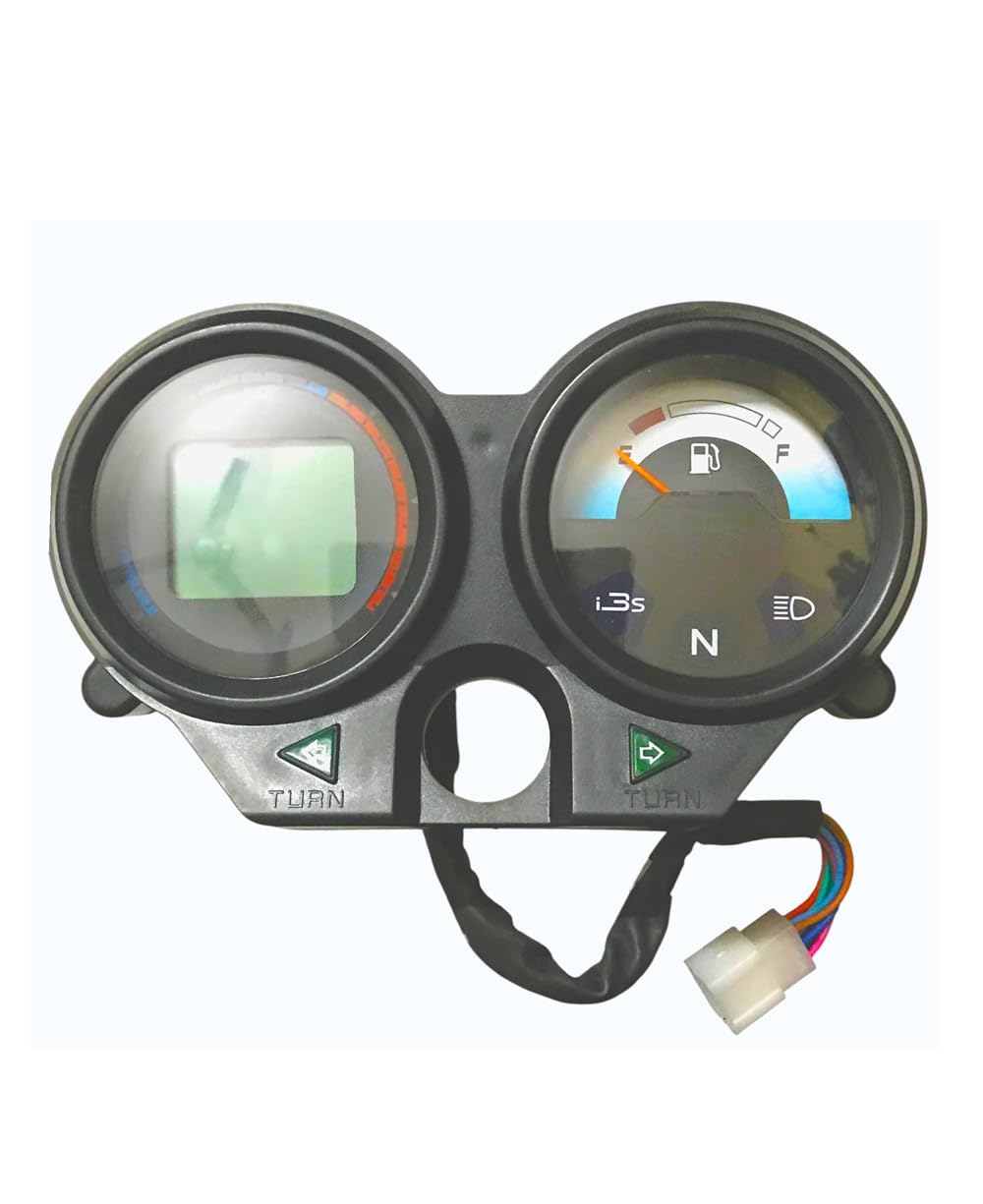OHITO Motorcycle modified Digital Speedometer Tachometer Liquaid Crystal Instrument Gauge Odometer with Fuel Meter Indicator compatible with splendor plus I3s