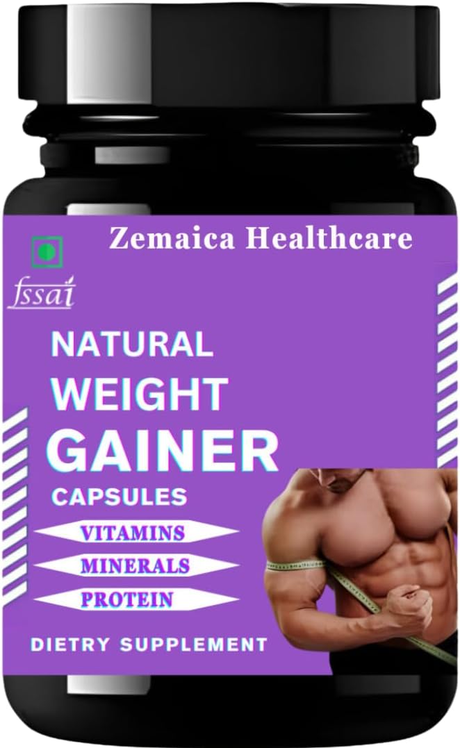 Natural Weight Gainer/improved formula I Ayurvedic Weight Gainer I Helps Improving Digestion and Muscle Mass for Men & Women | Ayurvedic Capsule 30 P1