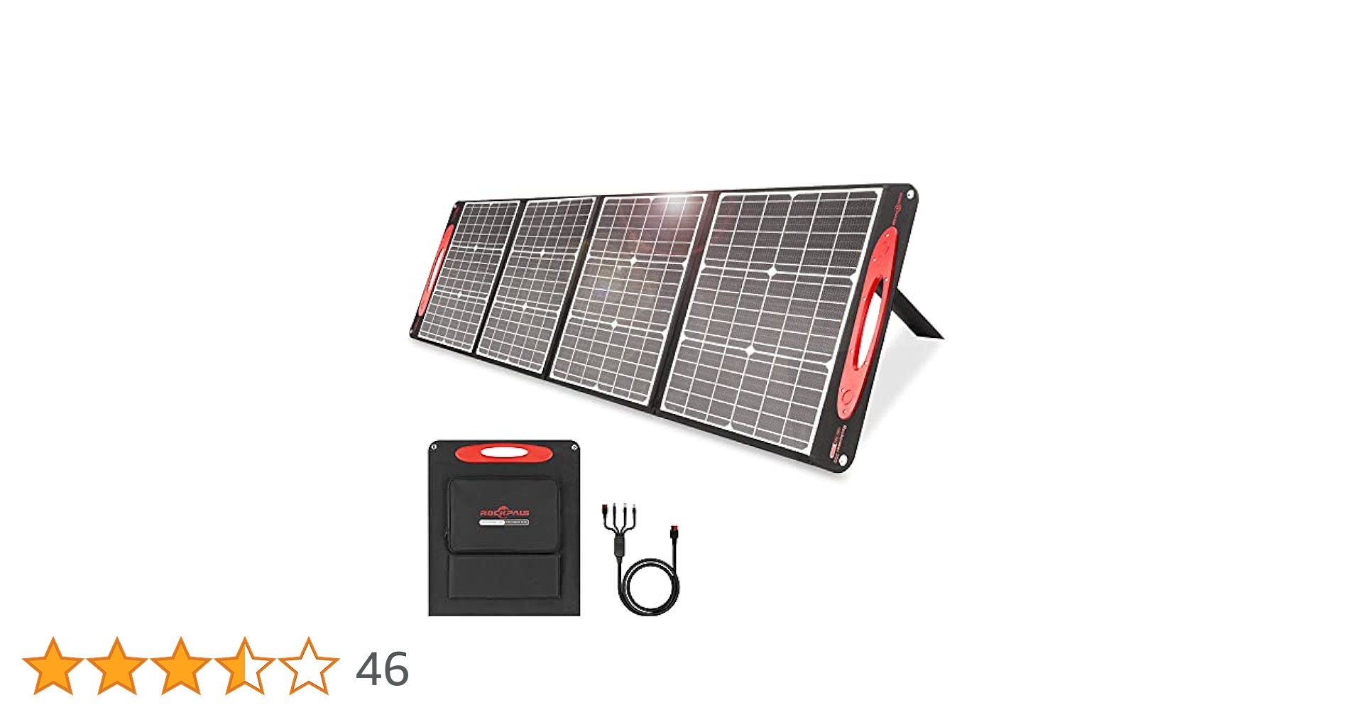 ROCKPALS Solar 200W ソーラーパネル 折りたたみ式太陽光パネル Amazon | ROCKPALS 200W ソーラーパネル 折りたたみ 200W