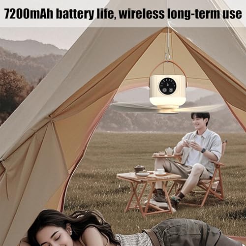 Ventilateur de camping portable 7200mAh avec télécommande et éclairage réglable - 4