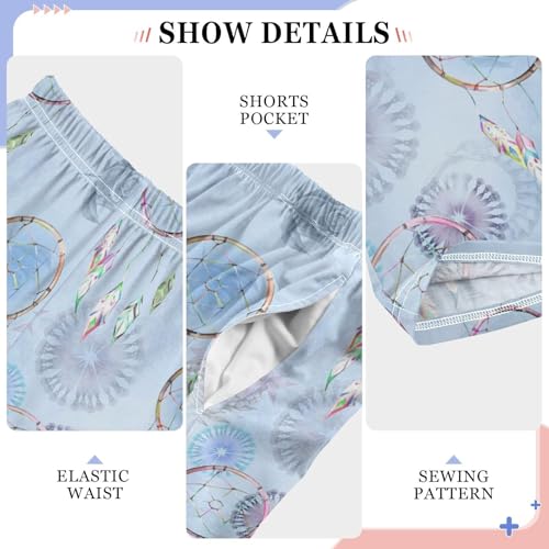 ZZXXB Galaxy Dream Catcher Boys Long Pants Soft Trousers Elastic Waist Kids Lounge Bottoms with Pockets S-XL4