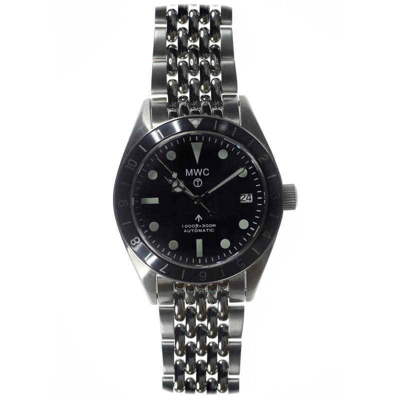 Montre Automatique MWC Inrayable Verre Saphir Bracelet Acier