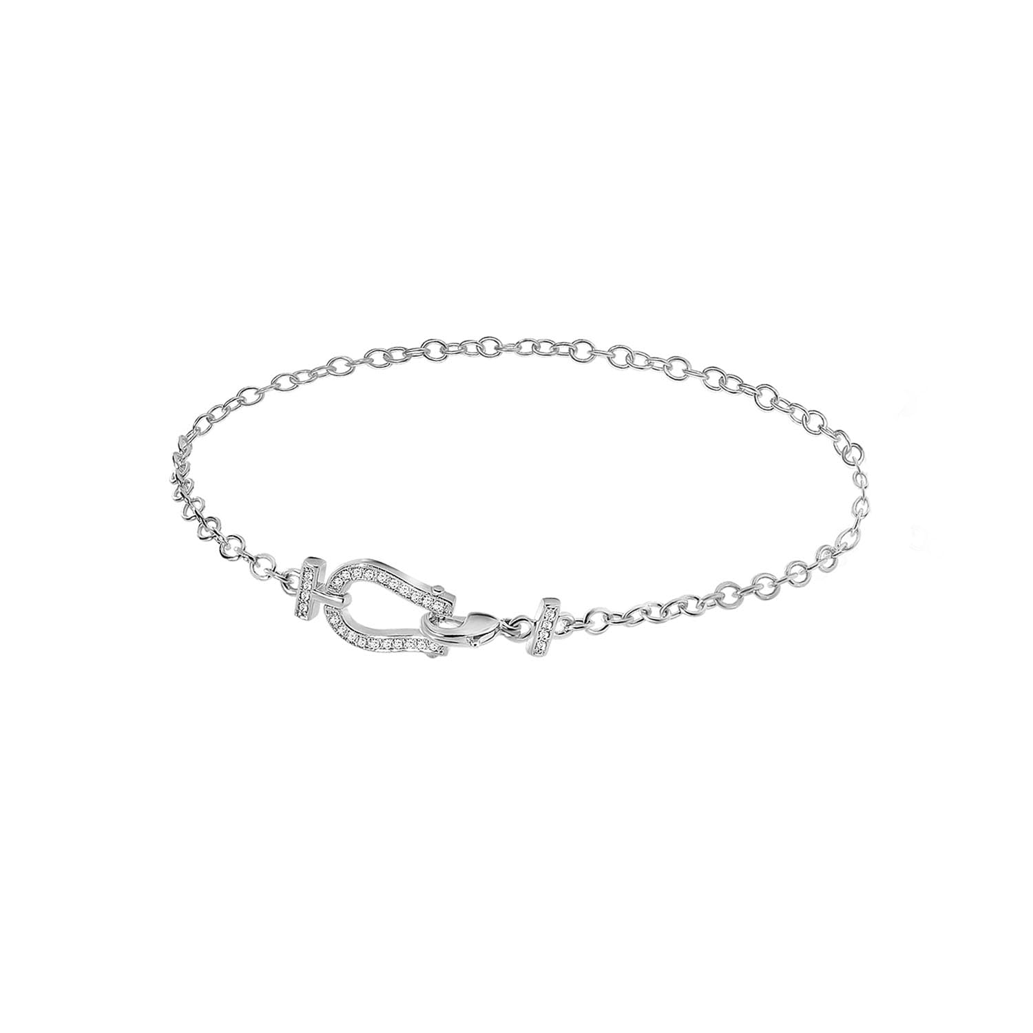 S.L JEWELERY S Horseshoe Bracelet for Women Copper with Cubic Zirconia,Horse Bracelet Jewelry for Mother Wife Sister Wedding Birthday,7.5"