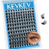 Lash Clusters 144 Pcs Cluster Lashes Eyelash Clusters DIY Cluster Eyelash Extensions Individual Lashes Thin Band & Soft(Morning,D-8-18mix)