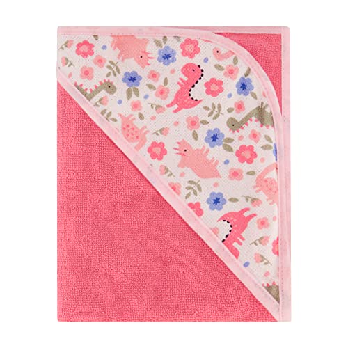 image for Cudlie Buttons & Stitches Baby Girl 3 Pack Rolled/Carded Hooded Towels