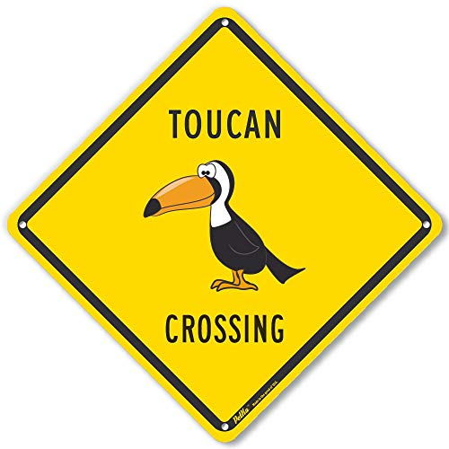 Panneau en aluminium inoxydable Toucan Crossing 25,4 x 25,4 cm