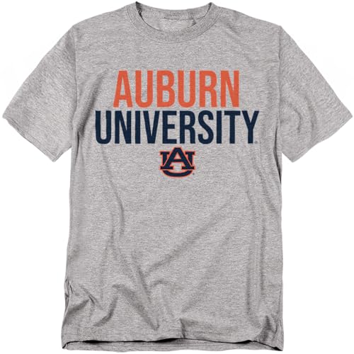 Auburn University Official Stacked Unisex Adult T-Shirt Stacked Large
