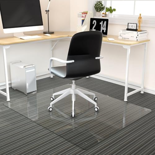Image of Tempered Glass Floor Mat for Office Chair