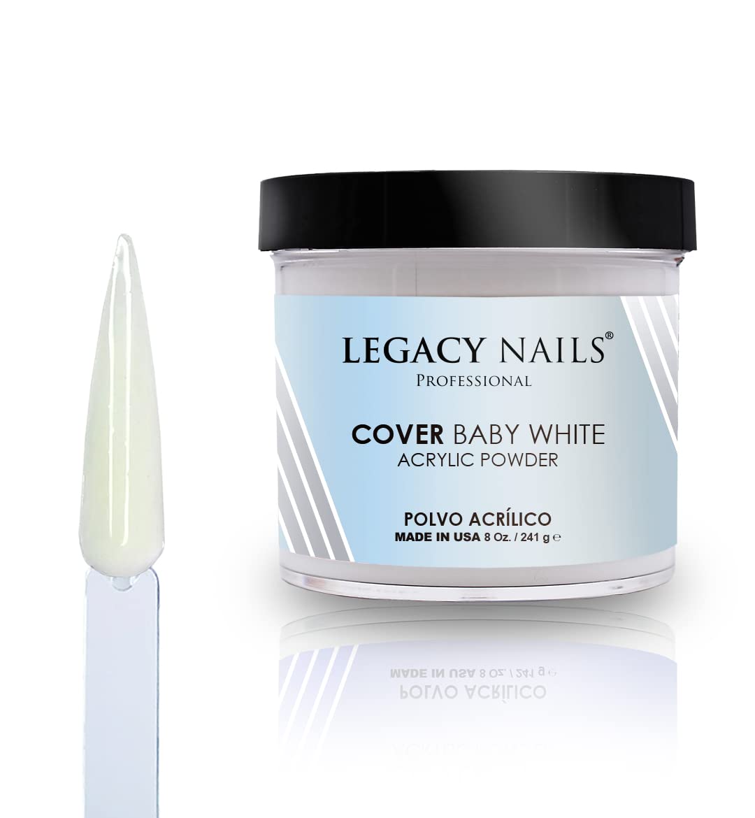 Legacy Nails Professional Cover Acrylic Powder, 8 ounces - Ideal For French Nail Art, Create Nail Art, Nail Extension That Provide a Healthy, Natural