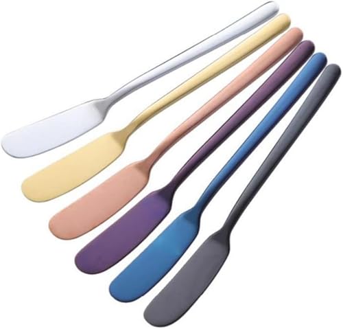 Miniatura 7 de BIUDECO Esparcidor de mantequilla para desayuno, espátula de acero inoxidable, espátula, raspador de jalea de metal, esparcidor de mantequilla de