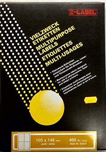 Preisvergleich Produktbild Z-Label Vielzweck Etiketten, 105x148mm weiß