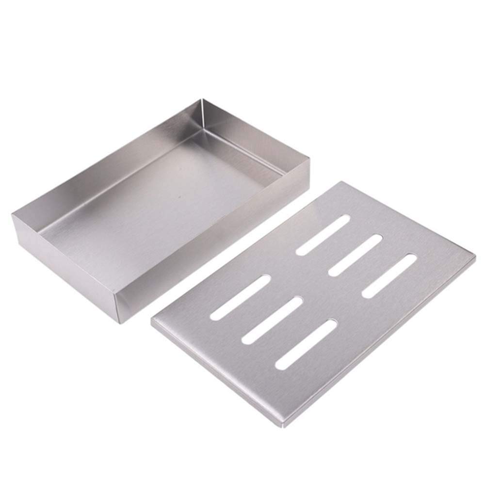 HJKL Meat Smokers Box,Grills BBQ Smoker Box,Grill Smoker Box for Wood Chips,Kitchen Barbecue Smoked Meat Charcoal Barbecue Grilling Accessories,Christmas Halloween Supplies