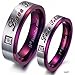 Produktbild Lila Klassische Charakter-Design Schmuck Aus Titan Stahlring Paar Ringe Weiblich 8 #