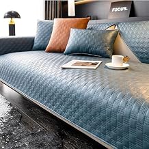 Artificial Leather Waterproof Couch Sofa Cover,PU Sectional Couch Cover Non Slip Sofa Slipcover Furniture Protector for Kids Dogs CatsD,70x210cm