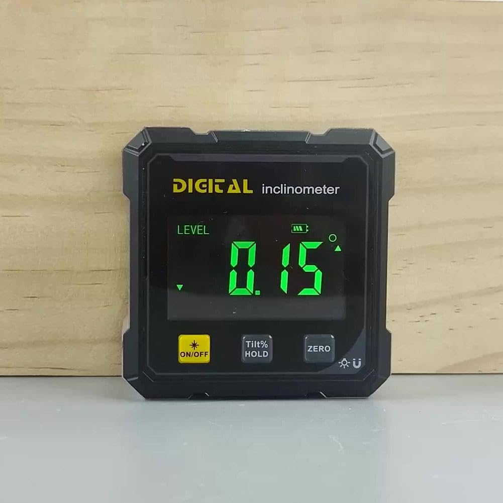 Rilevatore angolare digitale, livello digitale, cercatore angolare, goniometro, inclinometro, strumento di livello cubo, letture ultra-accurate, utilizzato per la lavorazione del legno, sega da tavolo