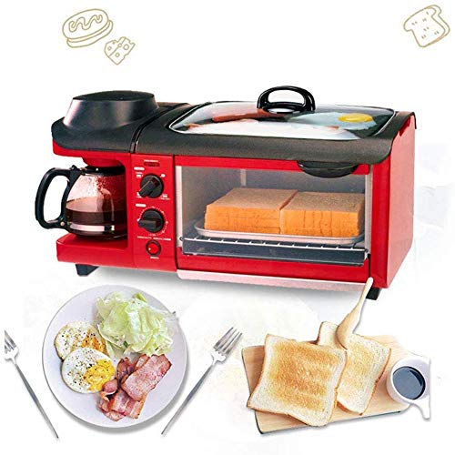 YWAWJ Brotbackautomat, 3-in-1 Multifunktions-Frühstück Maschine - Toaster, Durchmesser Grillpfanne, Kaffeemaschine… – Bild 5