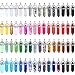 Bullet Shape Gemstone Pendant Hexagonal Chakra Crystal Pointed Quartz Pendants with Storage Bag (64 Pieces)