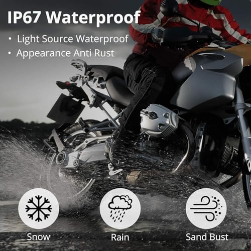 Phare de moto LED 7 pouces chrome pour remplacer optique jaune - 2