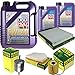 Produktbild QR-PARTS 69362328 Filter Set Inspektionspaket 7 Liter Motoröl Leichtlauf High Tech 5W-40 MANN-FILTER Innenraumfilter Kraftstofffilter Luftfilter Ölfilter