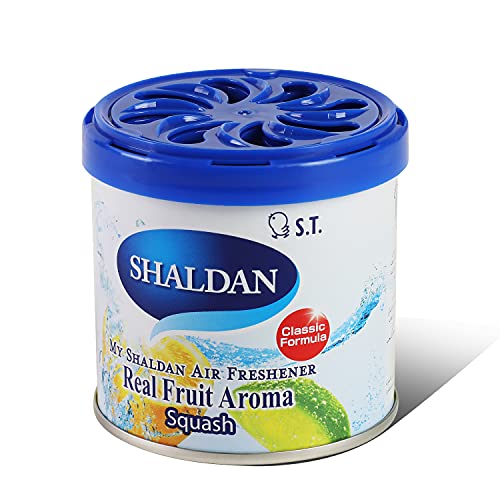 Image of Auto Dynasty My Shaldan Japanese Room /Car Limonene Gel Natural Air Freshener, Cans, Blue Squash Scent, 80g