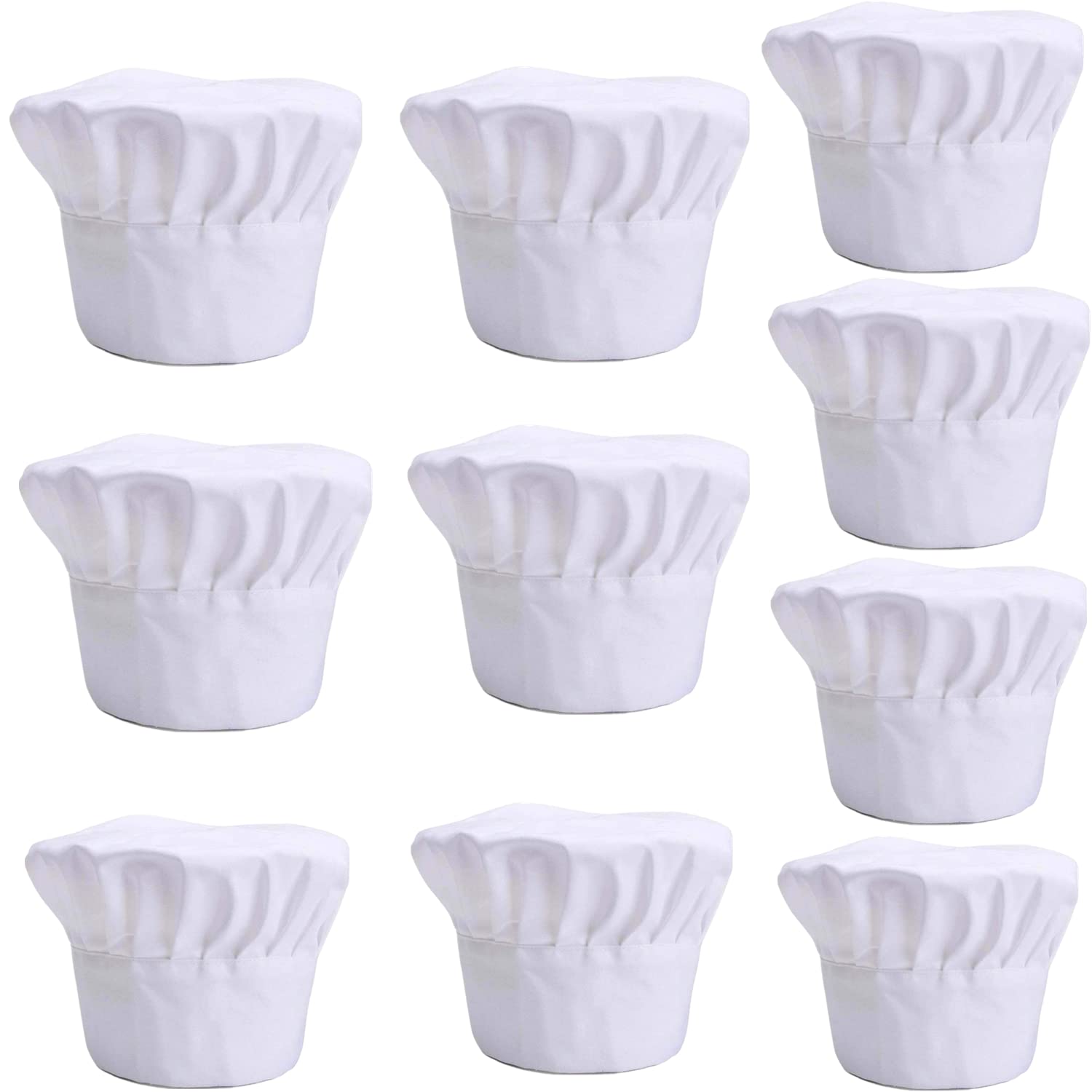 Chef Hat, Adult Premium Adjustable Elastic Baker Kitchen Cooking Chef Cap…