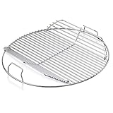 GFTIME 54,6cm 7436 Grillrost Rund Klappbarem für Weber 57cm Holzkohlegrills One-Touch Wasserkocher PCH835, Performer, Bar-B-Kettle and Master-Touch, Gourmet BBQ, Verchromter Grillrost