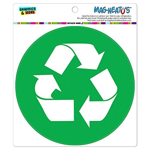 Recycle Green Automotive Car Refrigerator Locker Vinyl Magnet