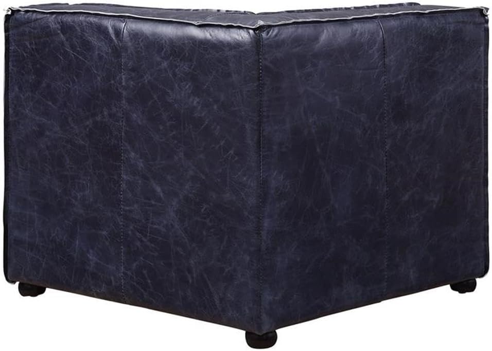 Acme Birdie Top Grain Leather Upholstery Modular Wedge in Vintage Blue