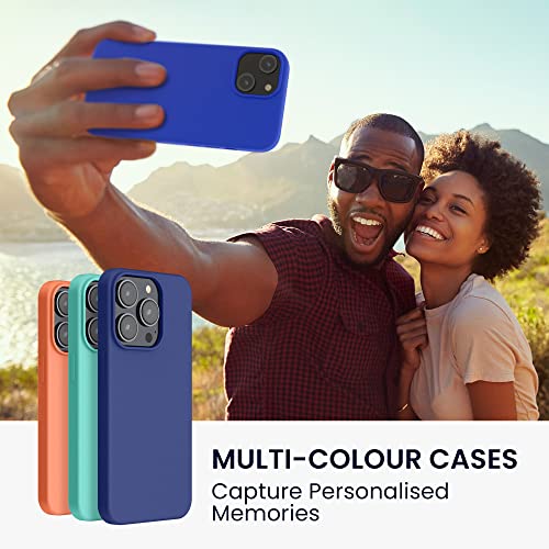 kwmobile Case for iPhone 14 Case - Slim Soft TPU Silicone Cover - Works with Wireless Charging - Baltic Blue - Image 3