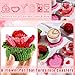Hushee 5 Pcs Valentine's Day Coasters Valentine Coffee Bar Decor Cute Handmade Heart Crochet Coaster Set with Flower Holder Soft Table Decorative Pink Red Cup Mat Gifts for Home Desk Decoration