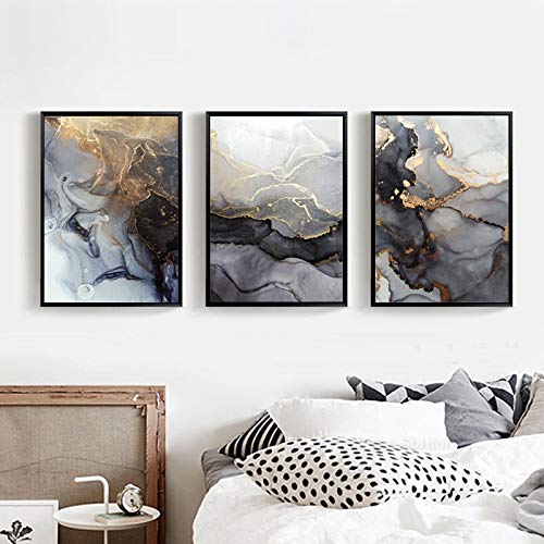 Art mural abstrait pour salon : sublimez votre décoration avec 3 toiles nordiques modernes