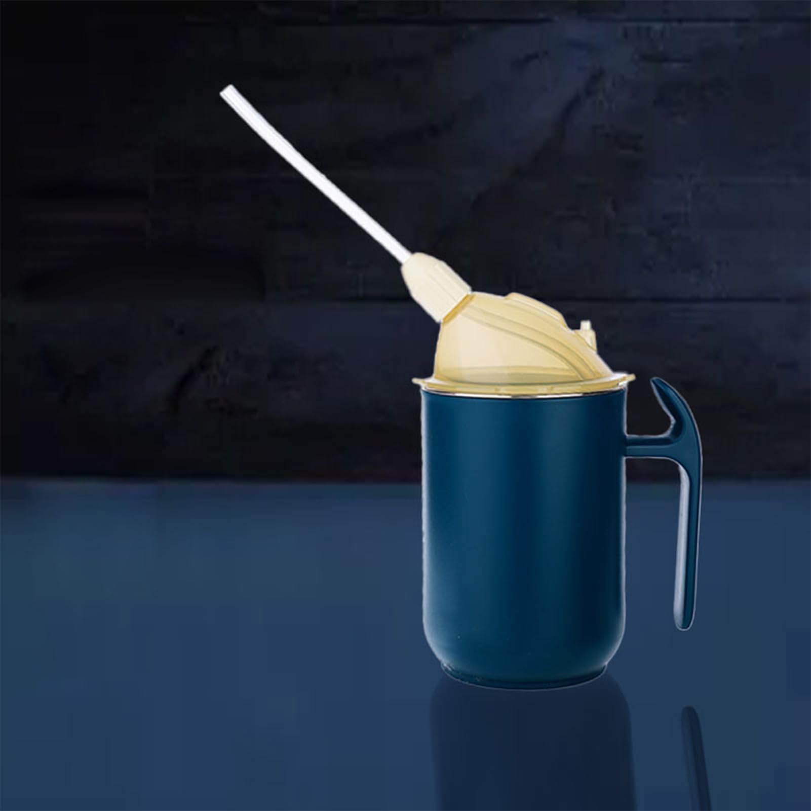 Tazza antigoccia per anziani, in acciaio inox, ergonomica, con coperchio, ideale per pazienti e caregiver, facile da usare e design sicuro