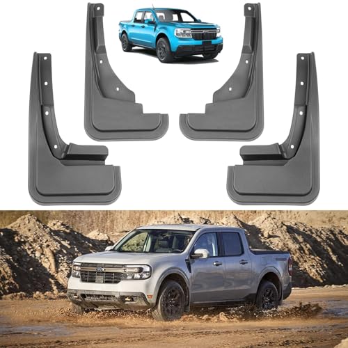 Image of Ecarzo Mud Flaps for 2026 2025 2024 2023 2022 Maverick Accessories, No Drilling All Weather Guard Mud Guards Splash Front & Rear 4pc Set