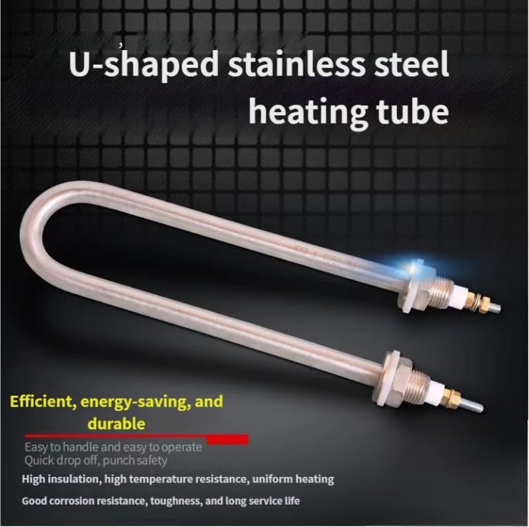 Element Heating U Shape Immersion Heater 220V Electric Heating Element - M16/M18 Thread, 1KW/1.5KW/2KW/3KW/4KW Options(220V/4KM,M18)