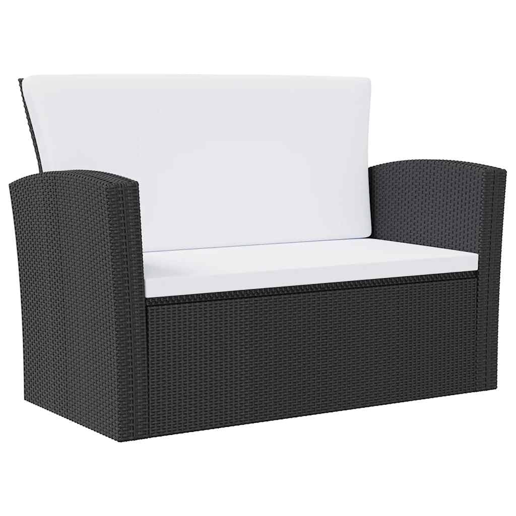 Fengshui 16-częściowy zestaw wypoczynkowy ogrodowy Poly Rattan czarny