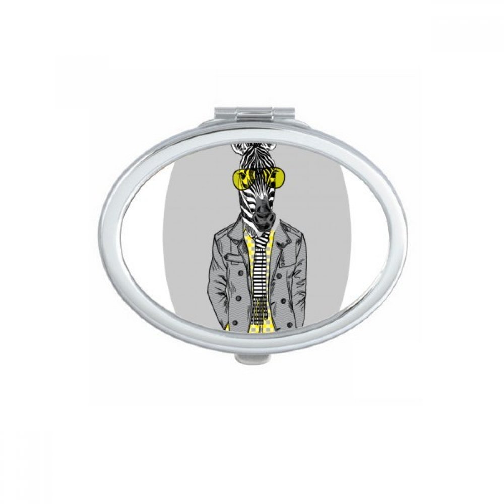 Miroir de maquillage éléphant tropical pour retouches nomades