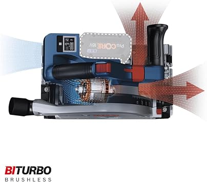 Bosch Professional GKT 18V-52 GC Cordless Immersion Saw (18 Volt, SOLO, Saw blade diameter: 140 mm, Belly diameter: 20 mm, 2,800-5,500 giant/min)